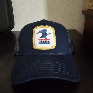 Official Navy Blue Mesh Trucker Hat with Classic Eagle Logo Patch